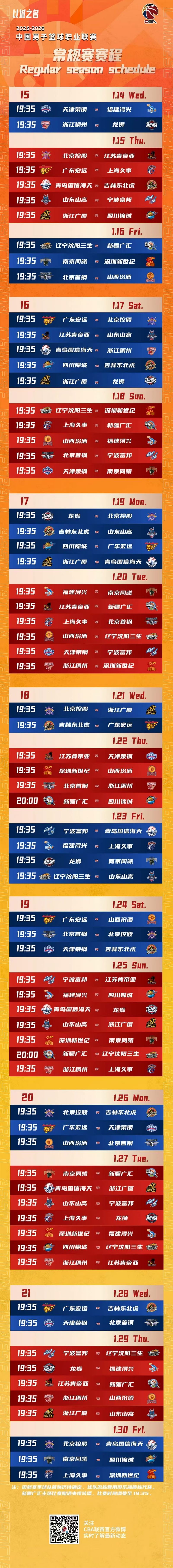 cba赛程表全部_(cba赛程表全部今天比赛) 第1张 cba赛程表全部_(cba赛程表全部今天比赛) 第1张